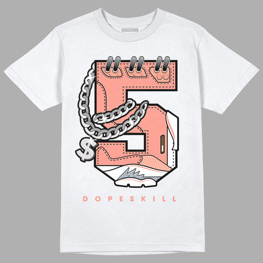 DJ Khaled x Jordan 5 Retro ‘Crimson Bliss’ DopeSkill T-Shirt No.5 Graphic Streetwear - White 