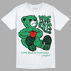 Jordan 1 Low Lucky Green DopeSkill T-Shirt Love Kills Graphic Streetwear - White