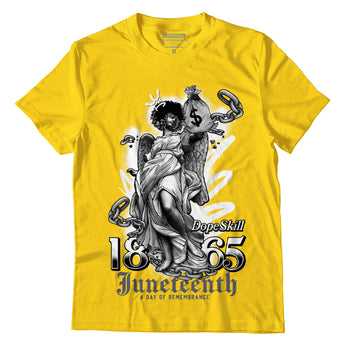 AJ 4 Lightning DopeSkill Tour Yellow T-shirt Juneteenth Graphic