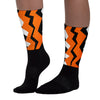 Orange Black White Sublimated Socks ZicZac Graphic