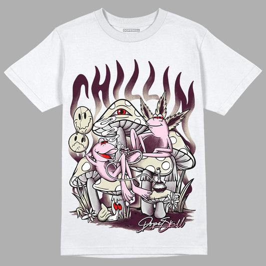 Dunk Low Night Maroon and Medium Soft Pink DopeSkill T-Shirt Chillin Graphic Streetwear - White 