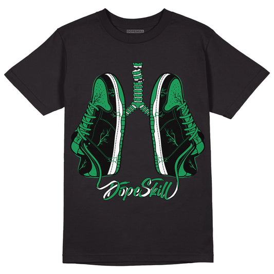 Jordan 1 Low Lucky Green DopeSkill T-Shirt Breathe Graphic Streetwear - black