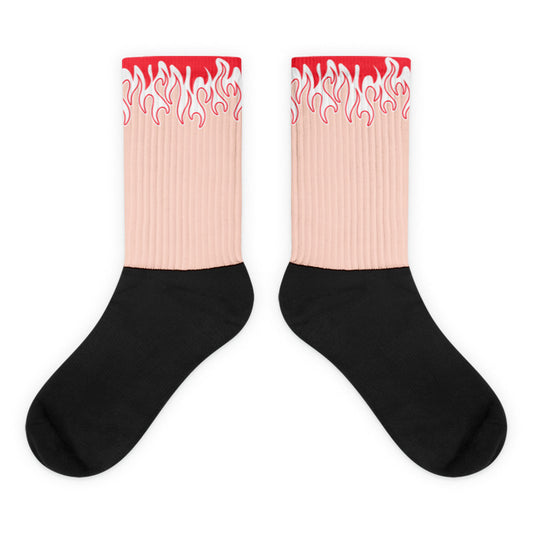 AJ 6 Low “Atmosphere” Dopeskill Socks Flame Graphic