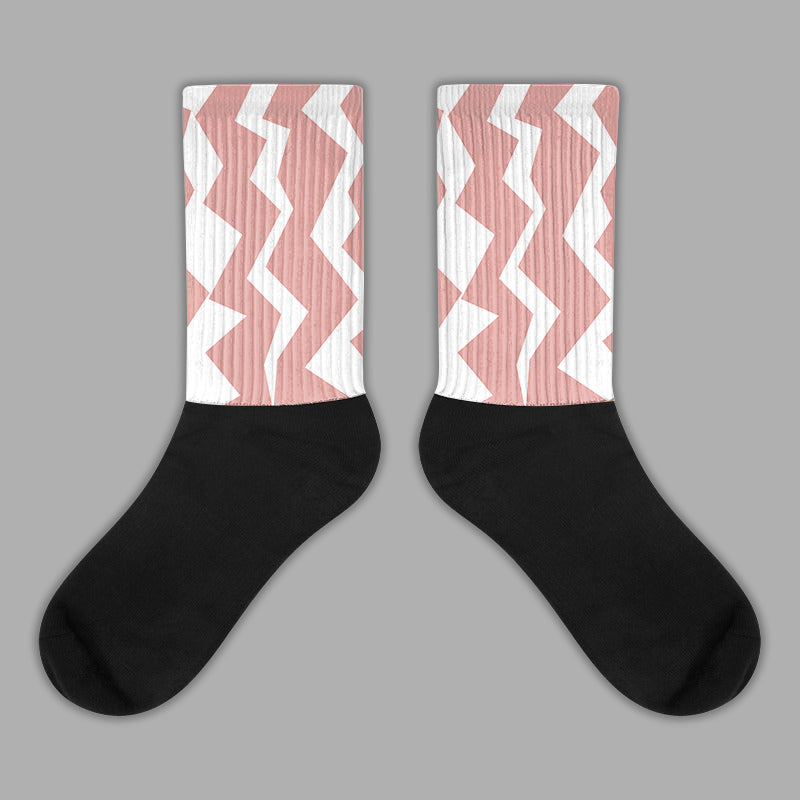 Rose Whisper Dunk Low Sublimated Socks ZicZac Graphic