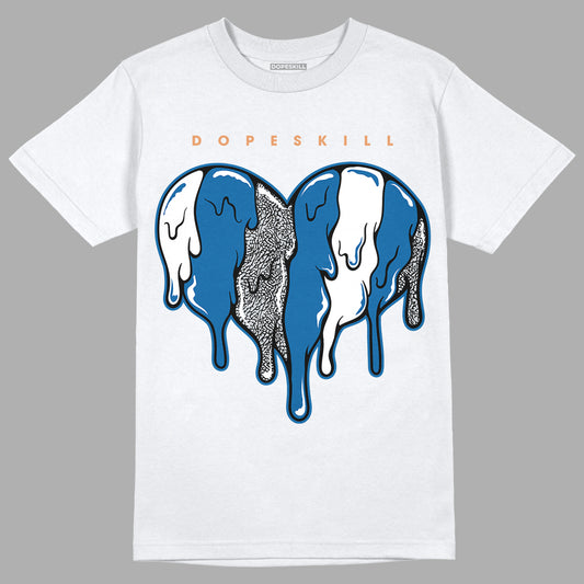 Jordan 3 Retro Wizards DopeSkill T-Shirt Slime Drip Heart Graphic Streetwear - White