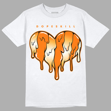 Wmns Dunk Low 'Magma Orange DopeSkill T-Shirt Slime Drip Heart Graphic Streetwear - White