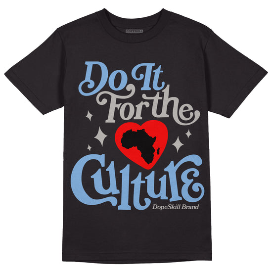 Jordan 5 Retro University Blue DopeSkill T-Shirt Do It For The Culture Graphic Streetwear - Black
