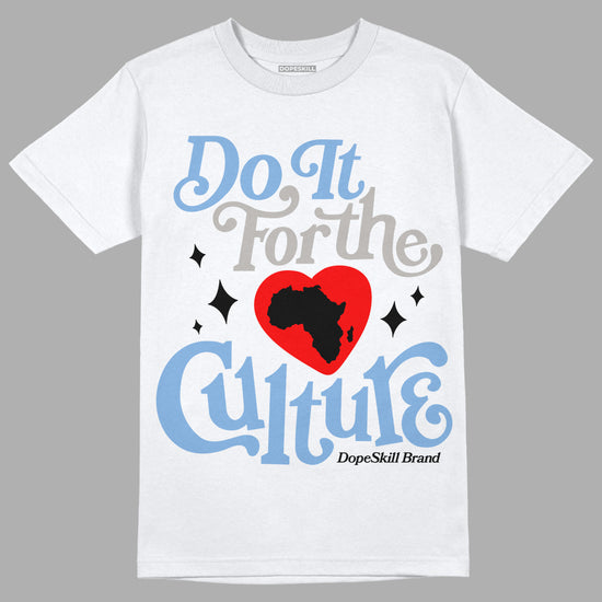 Jordan 5 Retro University Blue DopeSkill T-Shirt Do It For The Culture Graphic Streetwear - White