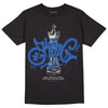 Jordan 1 High OG "True Blue" DopeSkill T-Shirt King Chess Graphic Streetwear - Black