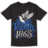 Jordan 1 High OG "True Blue" DopeSkill T-Shirt Juneteenth 1865 Graphic Streetwear - Black