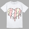 Jordan 1 High OG WMNS Washed Pink DopeSkill T-Shirt Slime Drip Heart Graphic Streetwear - White