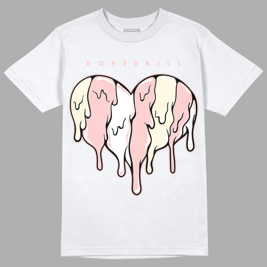 Jordan 1 High OG WMNS Washed Pink DopeSkill T-Shirt Slime Drip Heart Graphic Streetwear - White