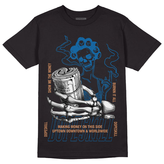 Jordan 3 Retro Wizards DopeSkill T-Shirt Show Me The Money Graphic Streetwear - Black