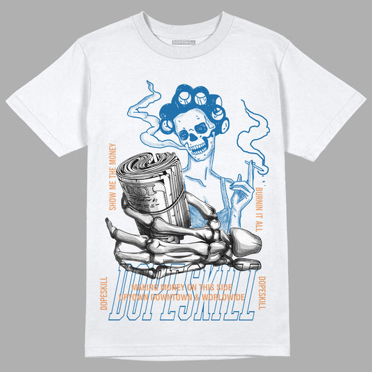 Jordan 3 Retro Wizards DopeSkill T-Shirt Show Me The Money Graphic Streetwear - White
