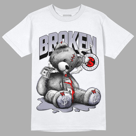 Jordan 13 Retro 'Black Flint' DopeSkill T-Shirt Sick Bear Graphic Streetwear - White