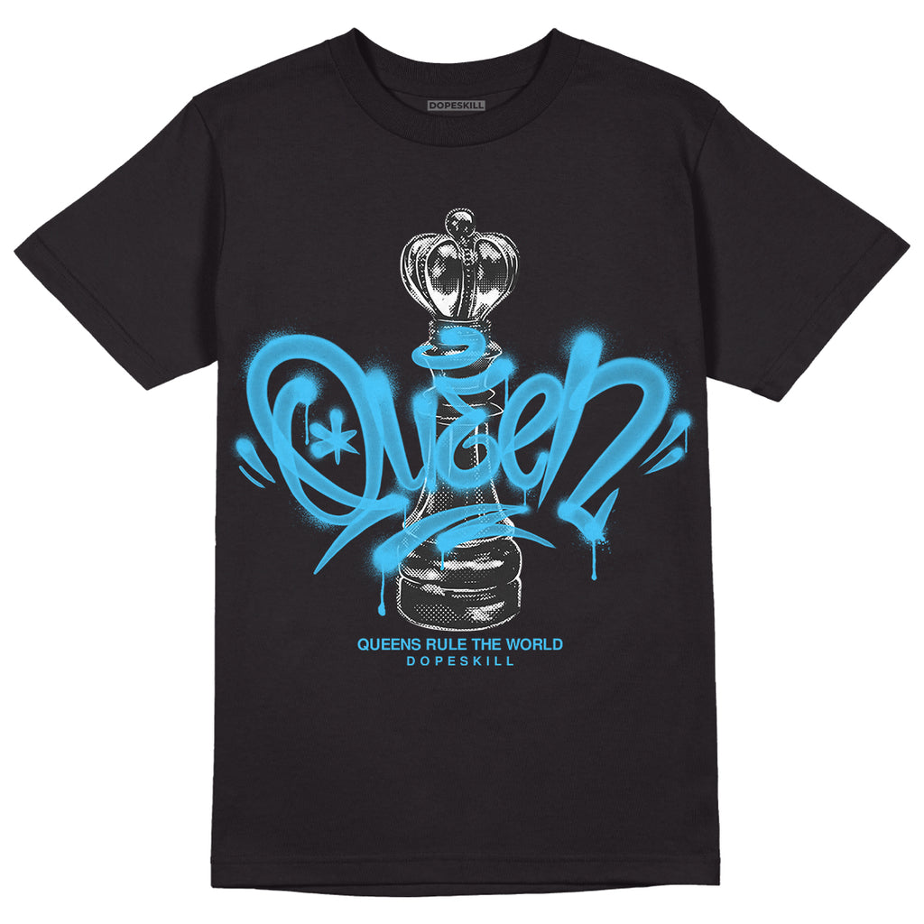 Jordan 13 Retro University Blue DopeSkill T-Shirt Queen Chess Graphic Streetwear - Black