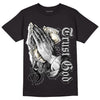 Jordan 4 Retro SE Craft Photon Dust DopeSkill T-Shirt Trust God Graphic Streetwear   - Black