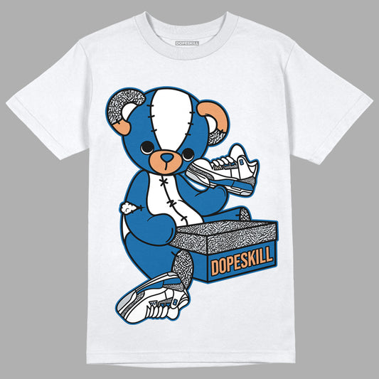 Jordan 3 Retro Wizards DopeSkill T-Shirt Sneakerhead BEAR Graphic Streetwear - White