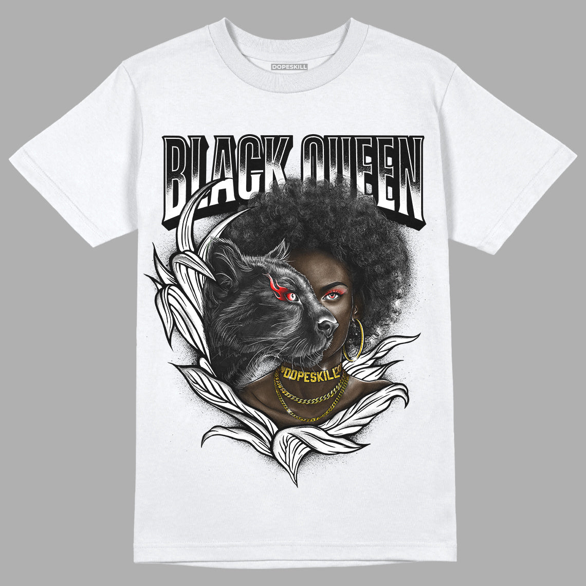 Dunk Low Panda White Black DopeSkill T-Shirt New Black Queen Graphic - White