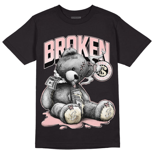 Jordan 1 High OG WMNS Washed Pink DopeSkill T-Shirt Sick Bear Graphic Streetwear - Black