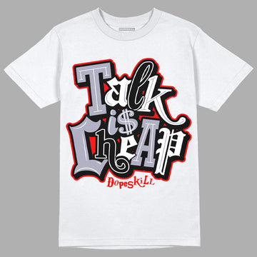 Jordan 13 Retro 'Black Flint' DopeSkill T-Shirt Talk Is Chip Graphic Streetwear - White