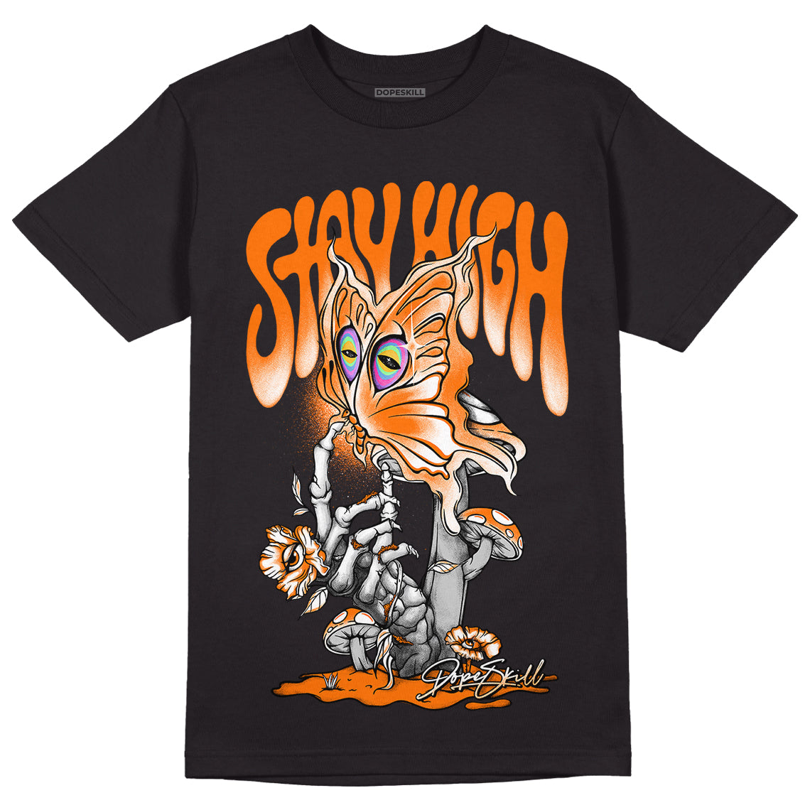 Wmns Dunk Low 'Magma Orange DopeSkill T-Shirt Stay High Graphic Streetwear - Black