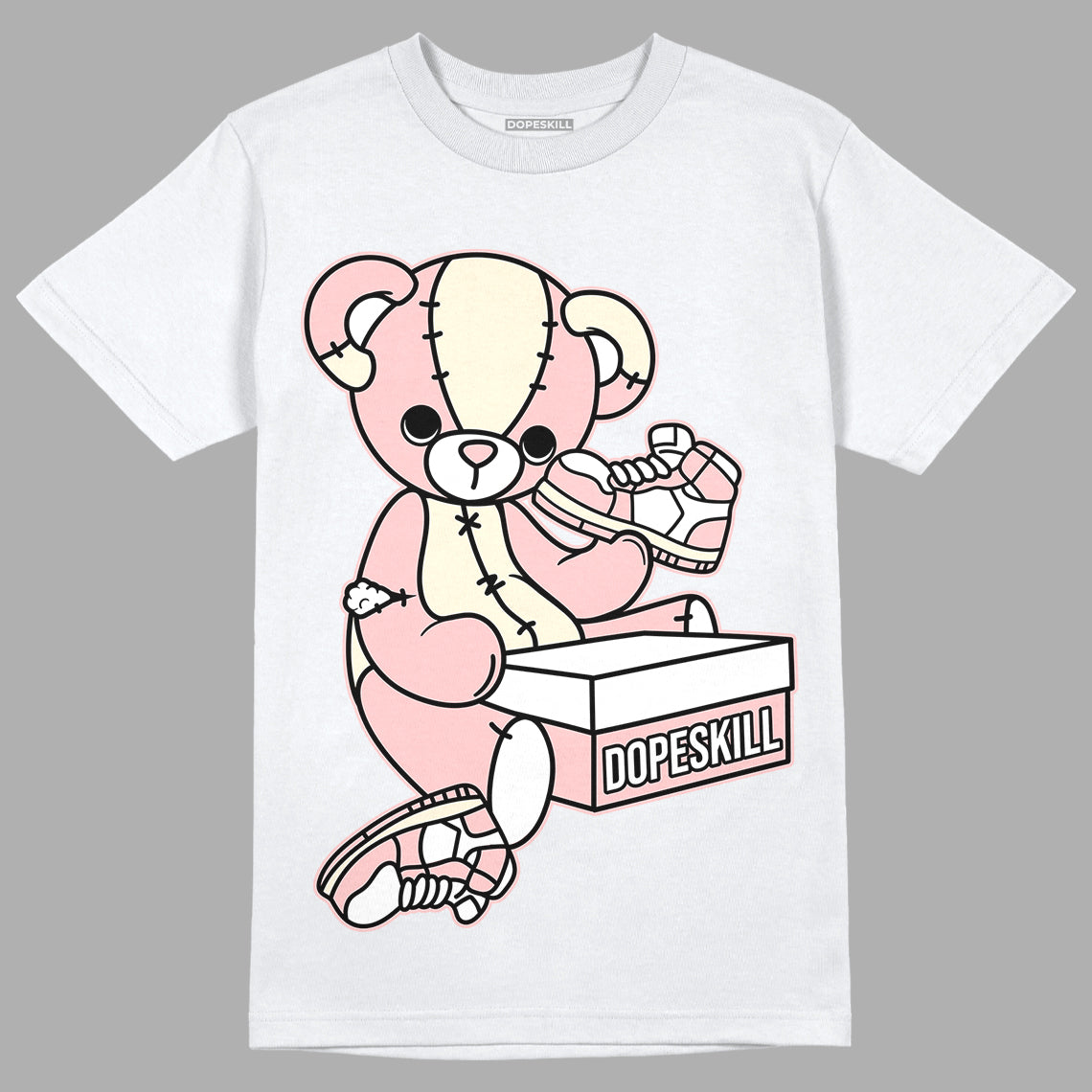 Jordan 1 High OG WMNS Washed Pink DopeSkill T-Shirt Sneakerhead BEAR Graphic Streetwear - White