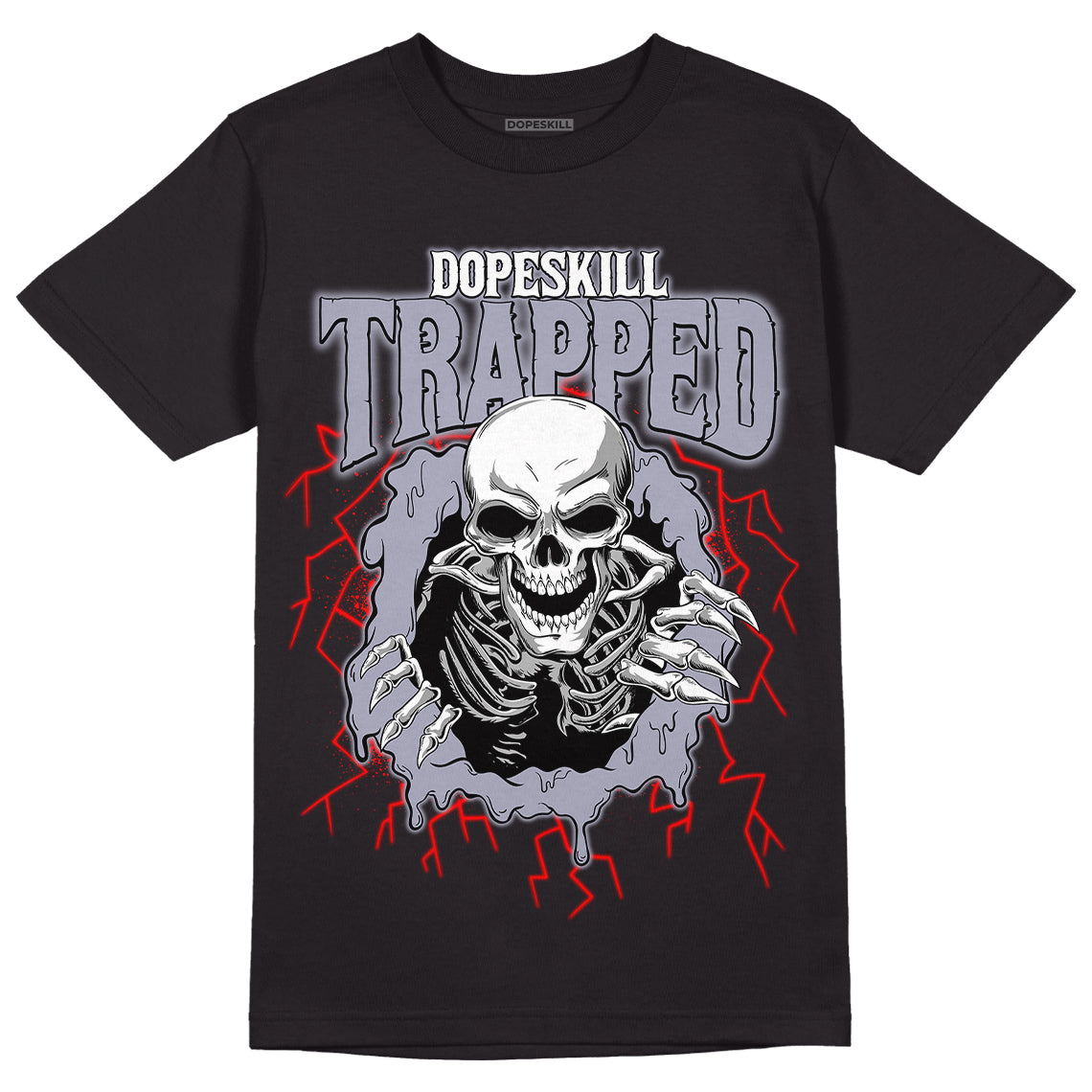 Jordan 13 Retro 'Black Flint' DopeSkill T-Shirt Trapped Halloween Graphic Streetwear - Black