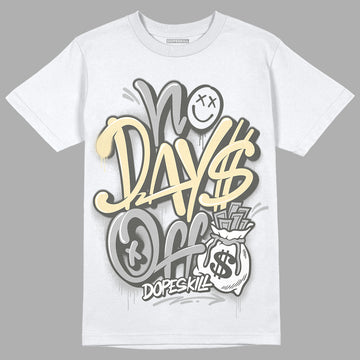  Jordan 4 Retro SE Craft Photon Dust DopeSkill T-Shirt No Days Off Graphic Streetwear - White