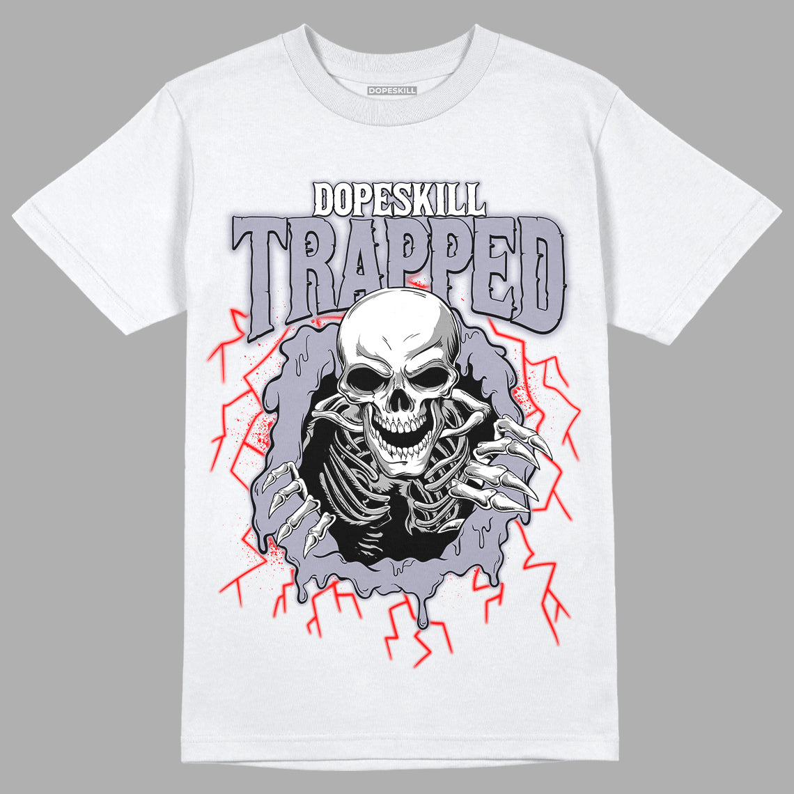 Jordan 13 Retro 'Black Flint' DopeSkill T-Shirt Trapped Halloween Graphic Streetwear - White