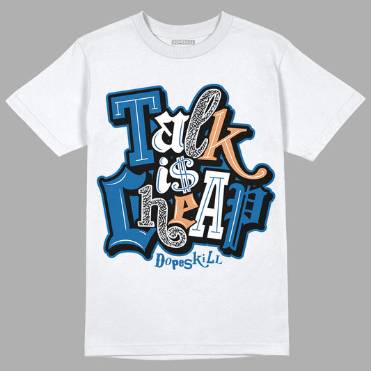 Jordan 3 Retro Wizards DopeSkill T-Shirt Talk Is Chip Graphic Streetwear - White