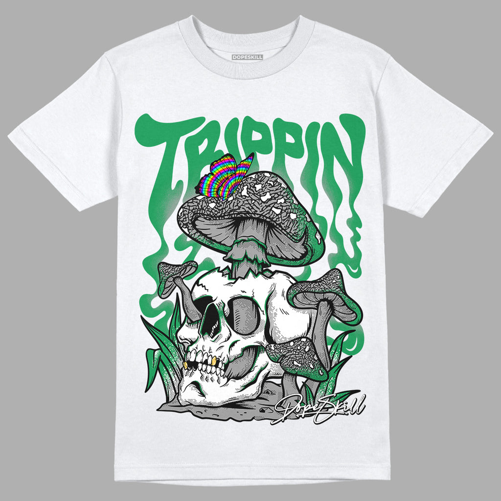 Jordan 3 WMNS “Lucky Green” DopeSkill T-Shirt Trippin Graphic Streetwear - White