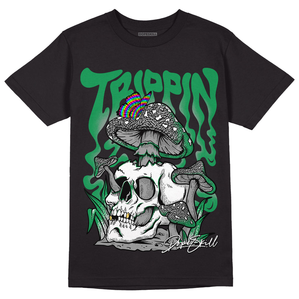 Jordan 3 WMNS “Lucky Green” DopeSkill T-Shirt Trippin Graphic Streetwear - Black