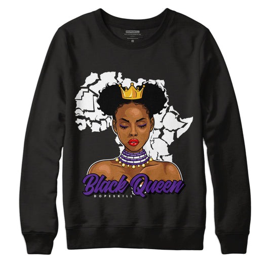 Jordan 3 Dark Iris DopeSkill Sweatshirt Black Queen Graphic - Black