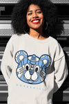 AJ 6 University Blue DopeSkill Sweatshirt SNK Bear Graphic