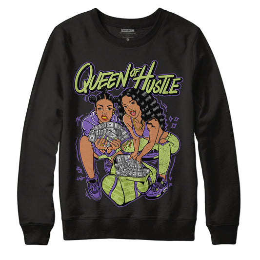 Canyon Purple 4s DopeSkill Sweatshirt Queen Of Hustle Graphic - Black 