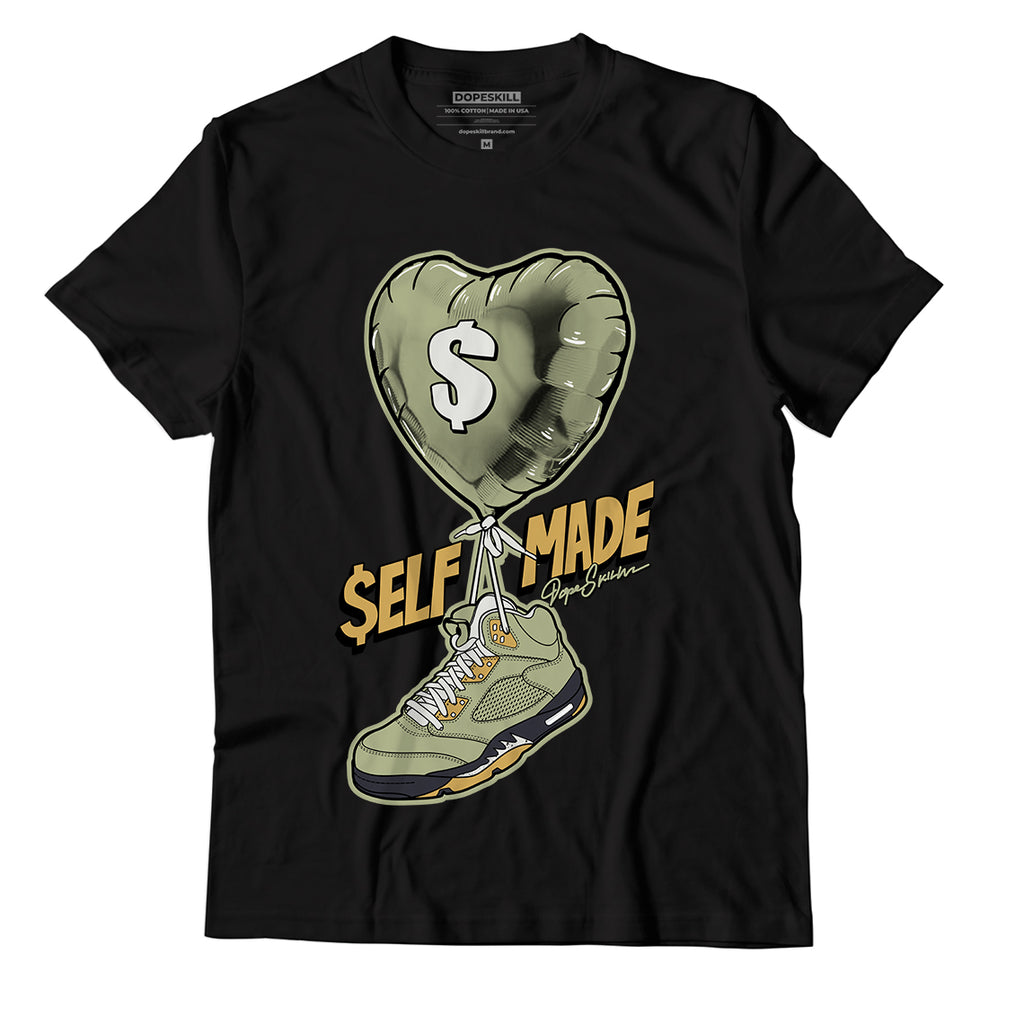 Jordan 5 Jade Horizon DopeSkill T-Shirt Self Made Graphic - Black 
