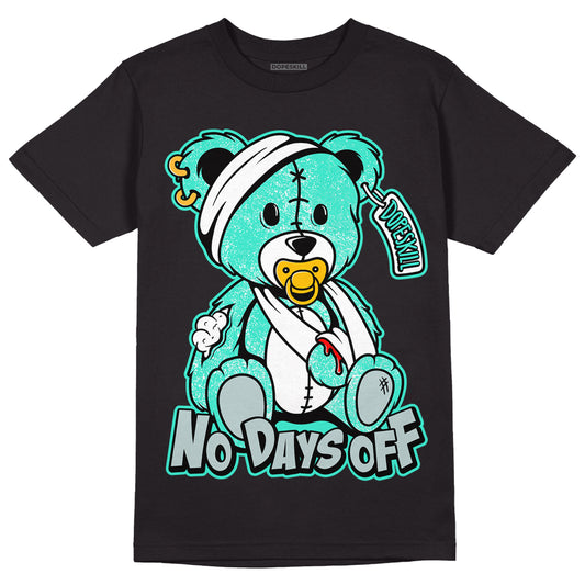 New Emerald 1s DopeSkill T-Shirt Hurt Bear Graphic - Black