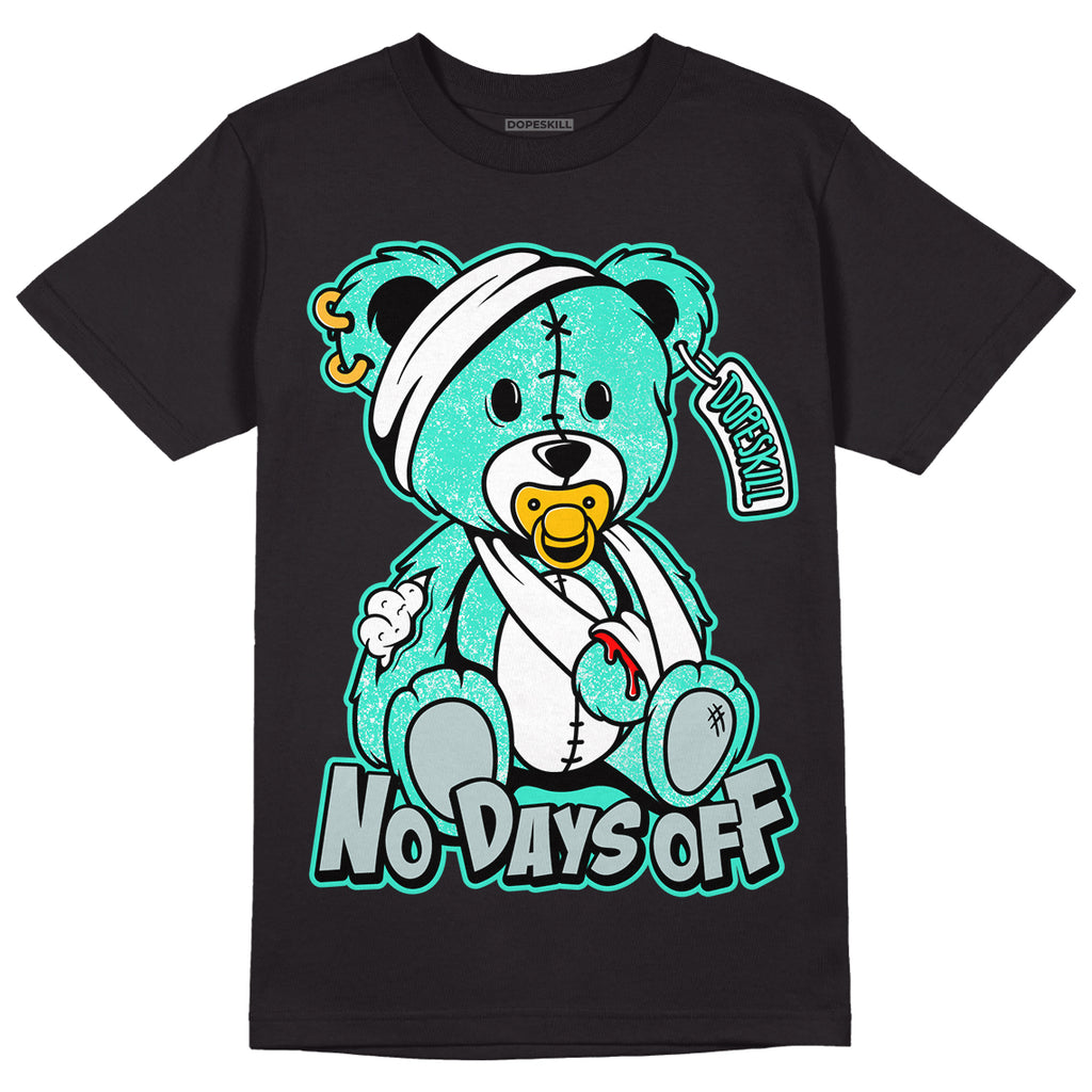 New Emerald 1s DopeSkill T-Shirt Hurt Bear Graphic - Black