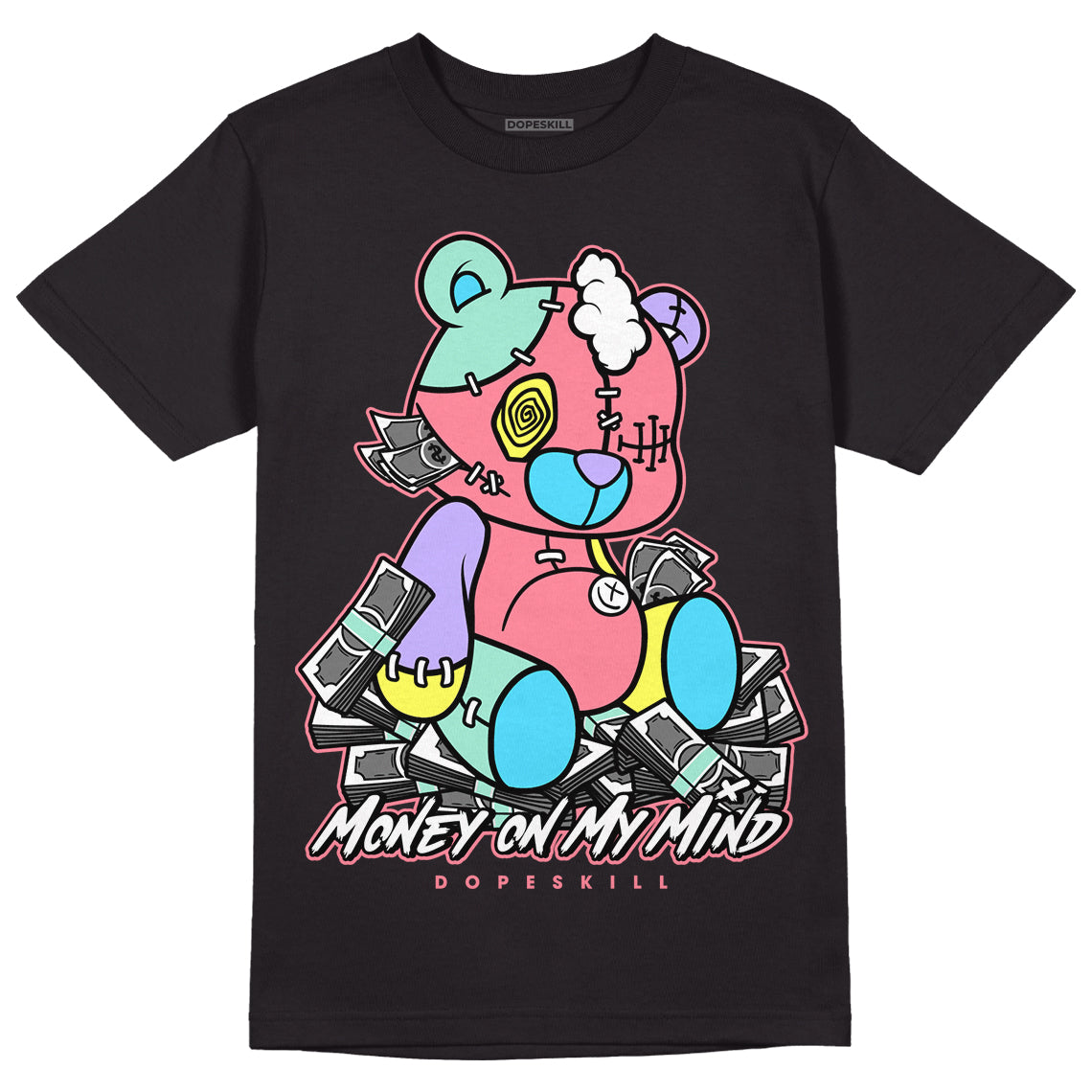 Candy Easter Dunk Low DopeSkill T-Shirt MOMM Bear Graphic - Black