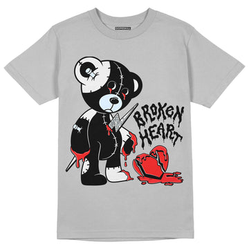 Black Metallic Chrome 6s DopeSkill Metallic Silver T-shirt Broken Heart Graphic