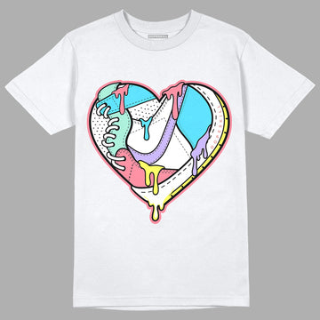 Candy Easter Dunk Low DopeSkill T-Shirt Heart Jordan Graphic - White 