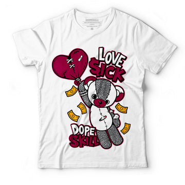 AJ 3 Cardinal Red DopeSkill T-Shirt Love Sick Graphic