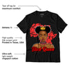 AJ 9 Chile Red DopeSkill T-Shirt Black Queen Graphic