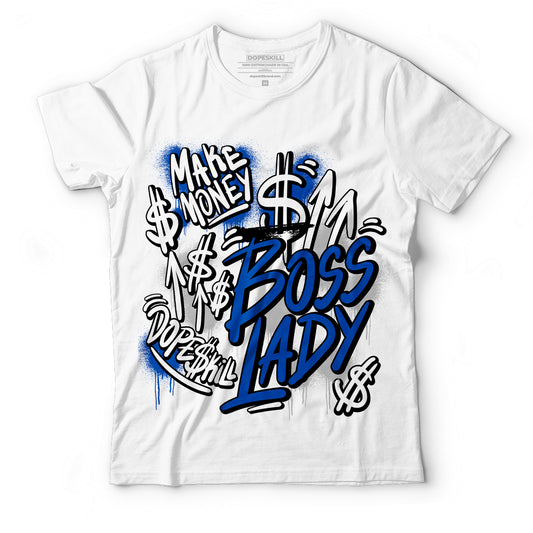 AJ 5 Racer Blue DopeSkill T-Shirt Boss Lady Graphic