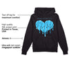 University Blue 13s DopeSkill Hoodie Sweatshirt Slime Drip Heart Graphic