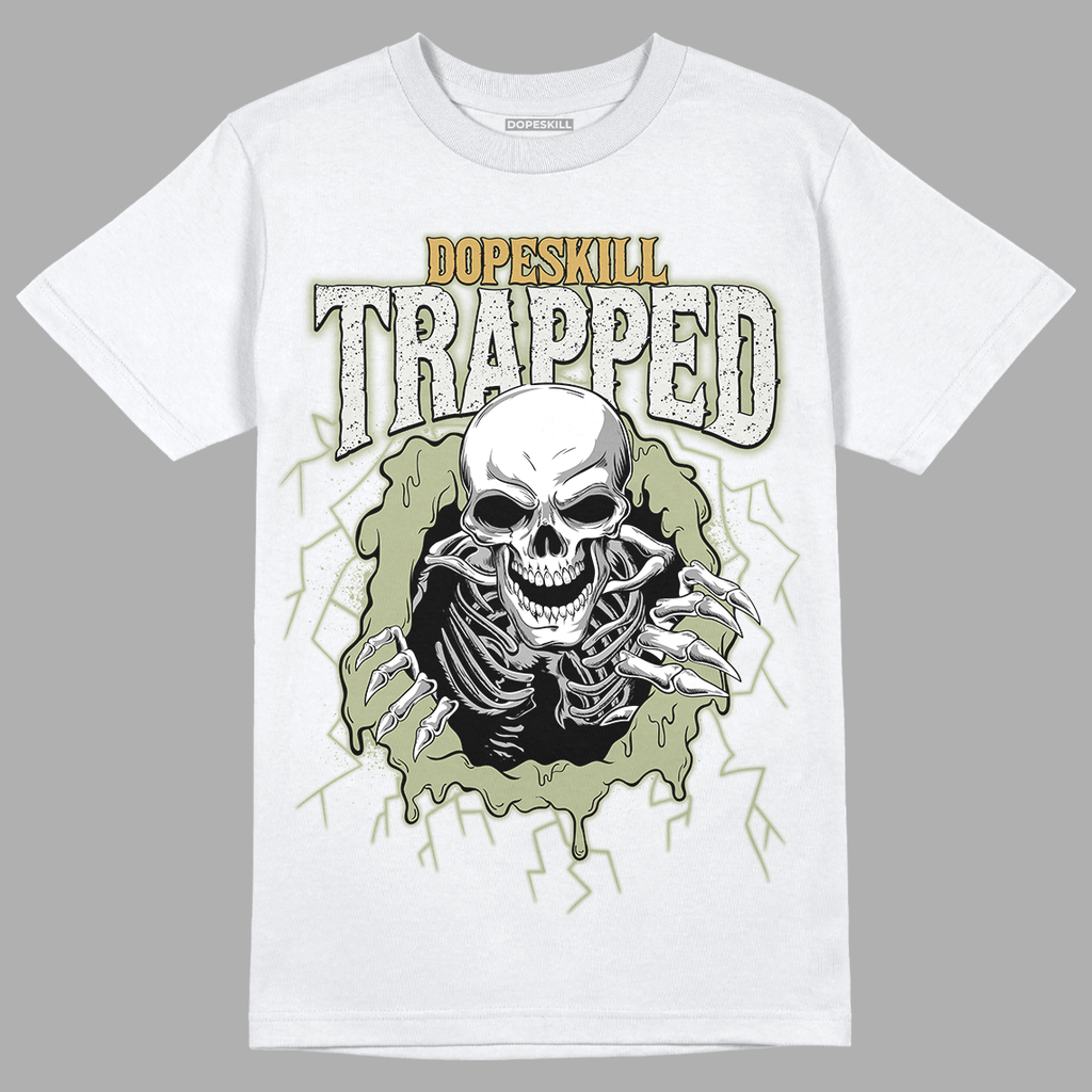 Jordan 5 Jade Horizon DopeSkill T-Shirt Trapped Halloween Graphic - White 