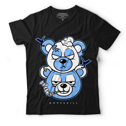 AJ 6 University Blue DopeSkill T-Shirt New Double Bear Graphic
