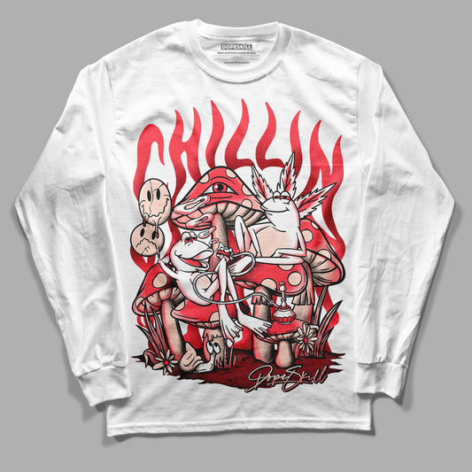 Atmosphere 6s Low DopeSkill Long Sleeve T-Shirt Chillin Graphic - White 