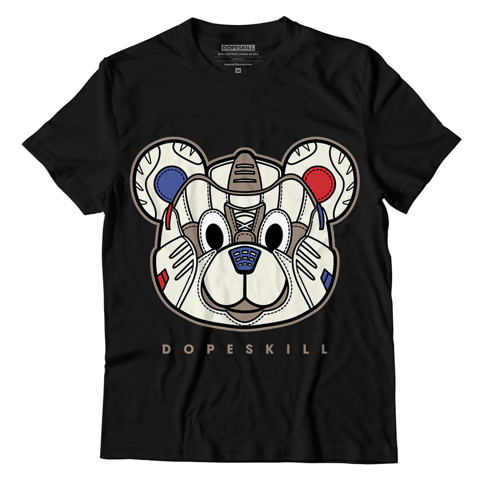 Jordan 4 Sail Canvas DopeSkill T-Shirt SNK Bear Graphic - Black 